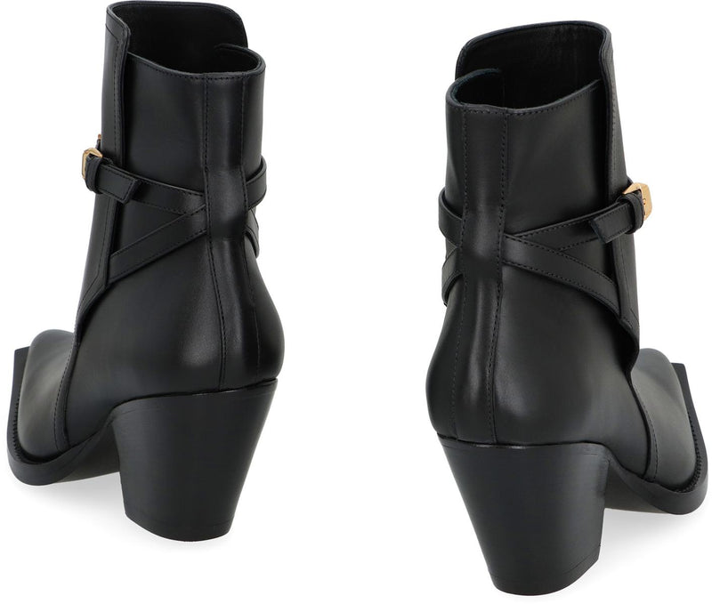 Versace Leather Ankle Boots