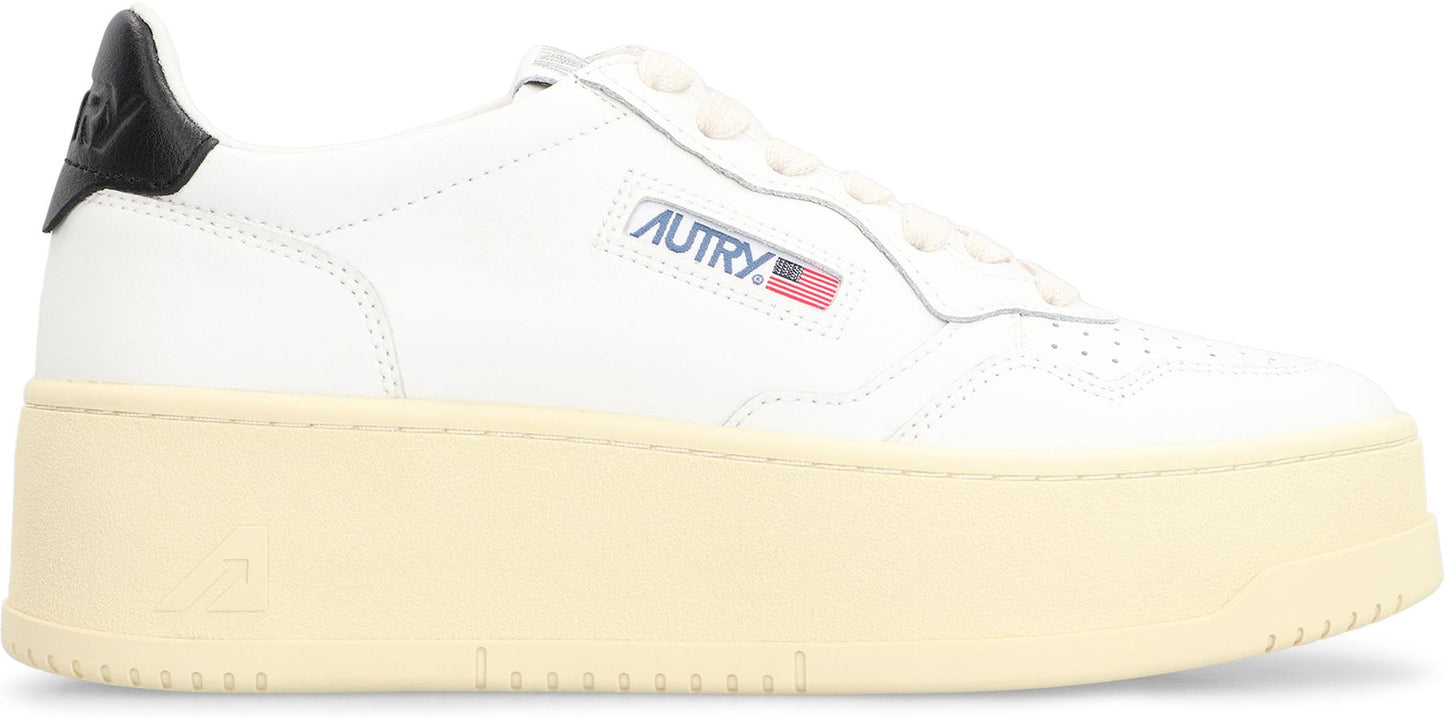 Autry Medalist Leather Platform Sneakers