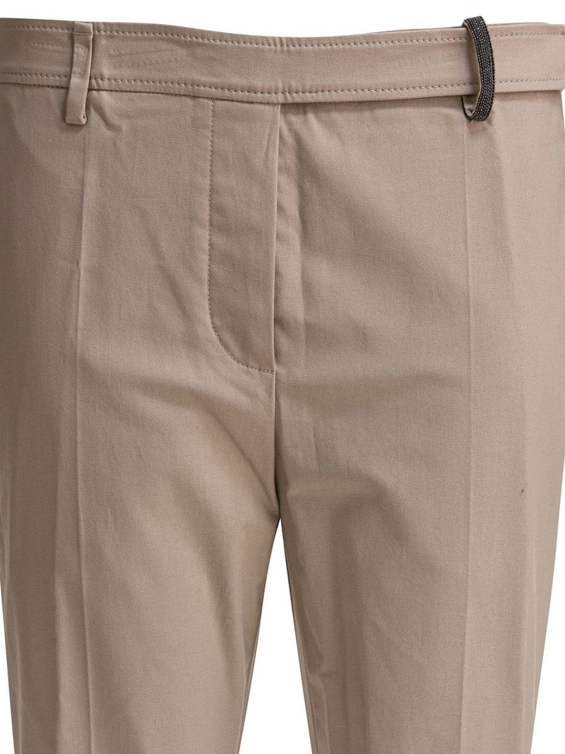 Brunello Cucinelli "Boyfit" Cotton Pants