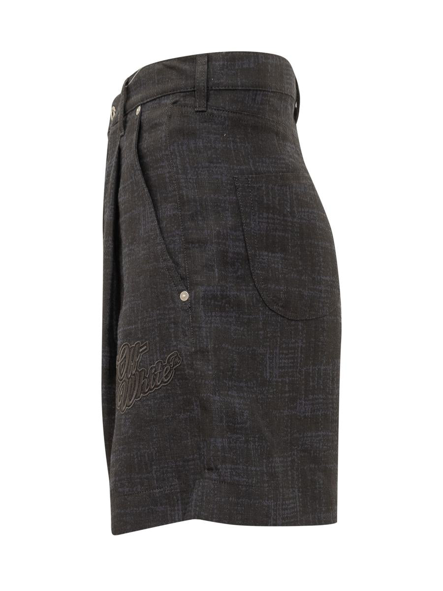 Off-White Shots In Linen With Logo