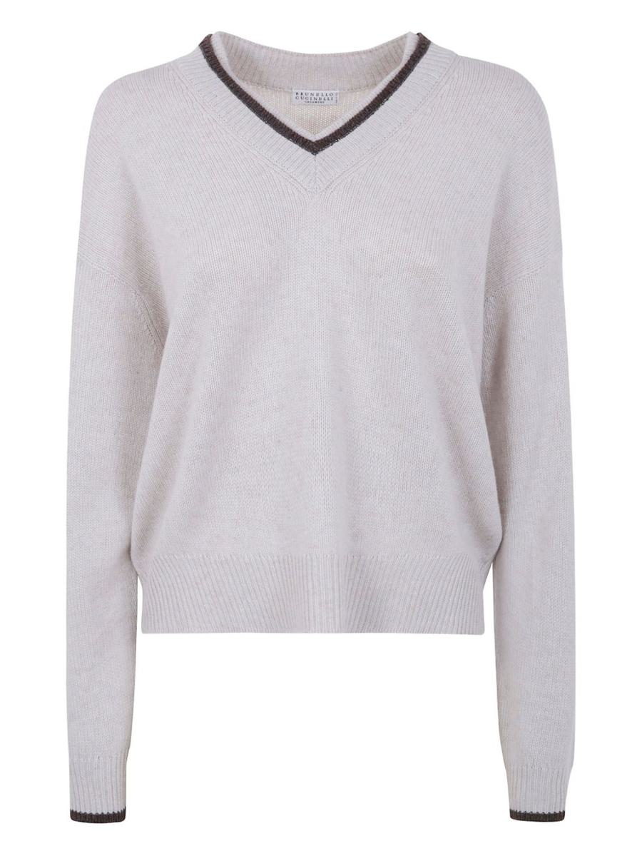 Brunello Cucinelli Cashmere V-Necked Sweater