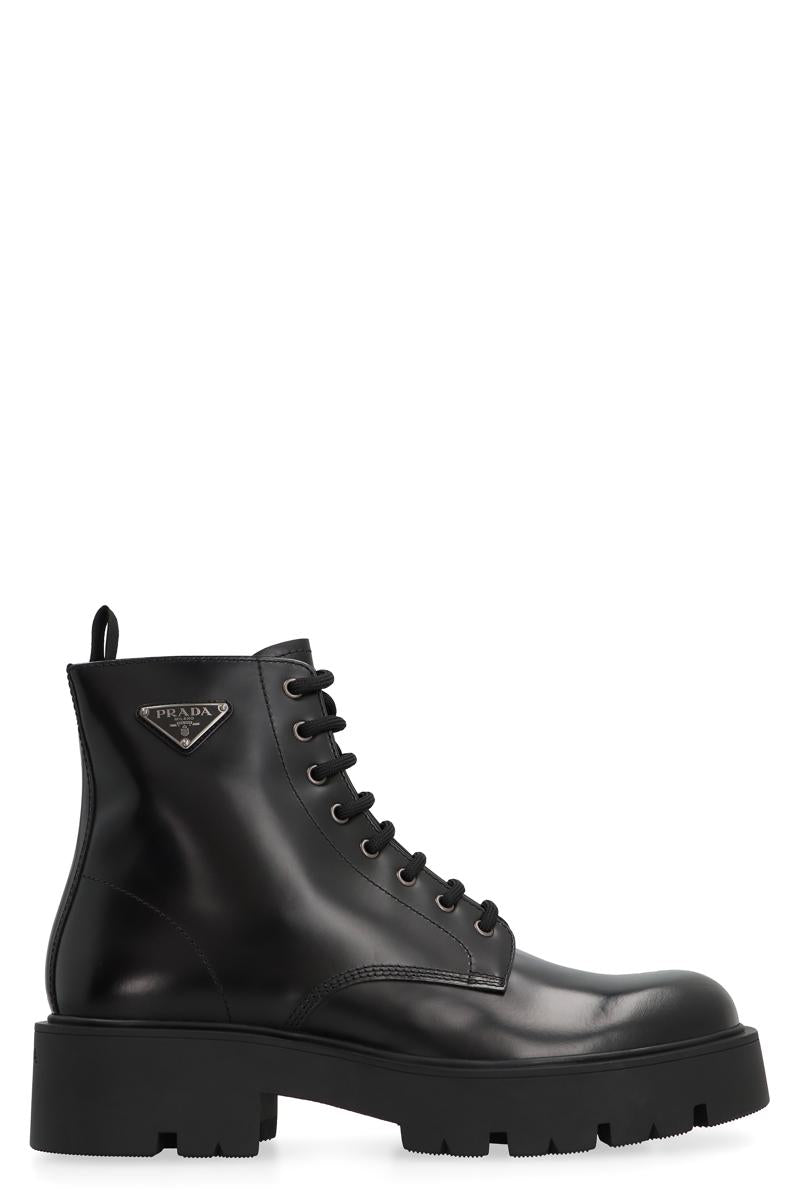 Prada Leather Lace-Up Boots
