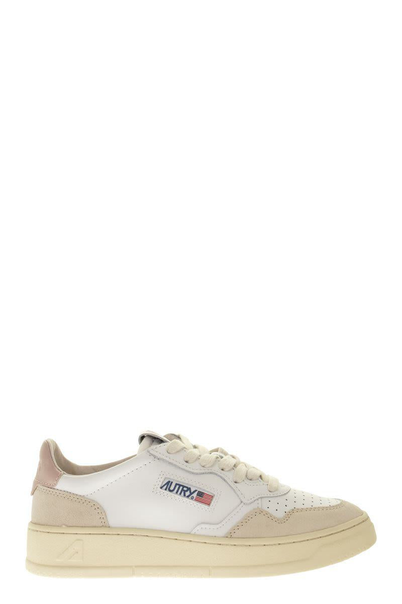 Autry Medalist Low - Leather And Suede Sneakers