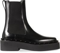 Valentino Garavani Rockstud M-Way Leather Chelsea Boots