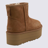 UGG Beige Classic Mini Platform Boots