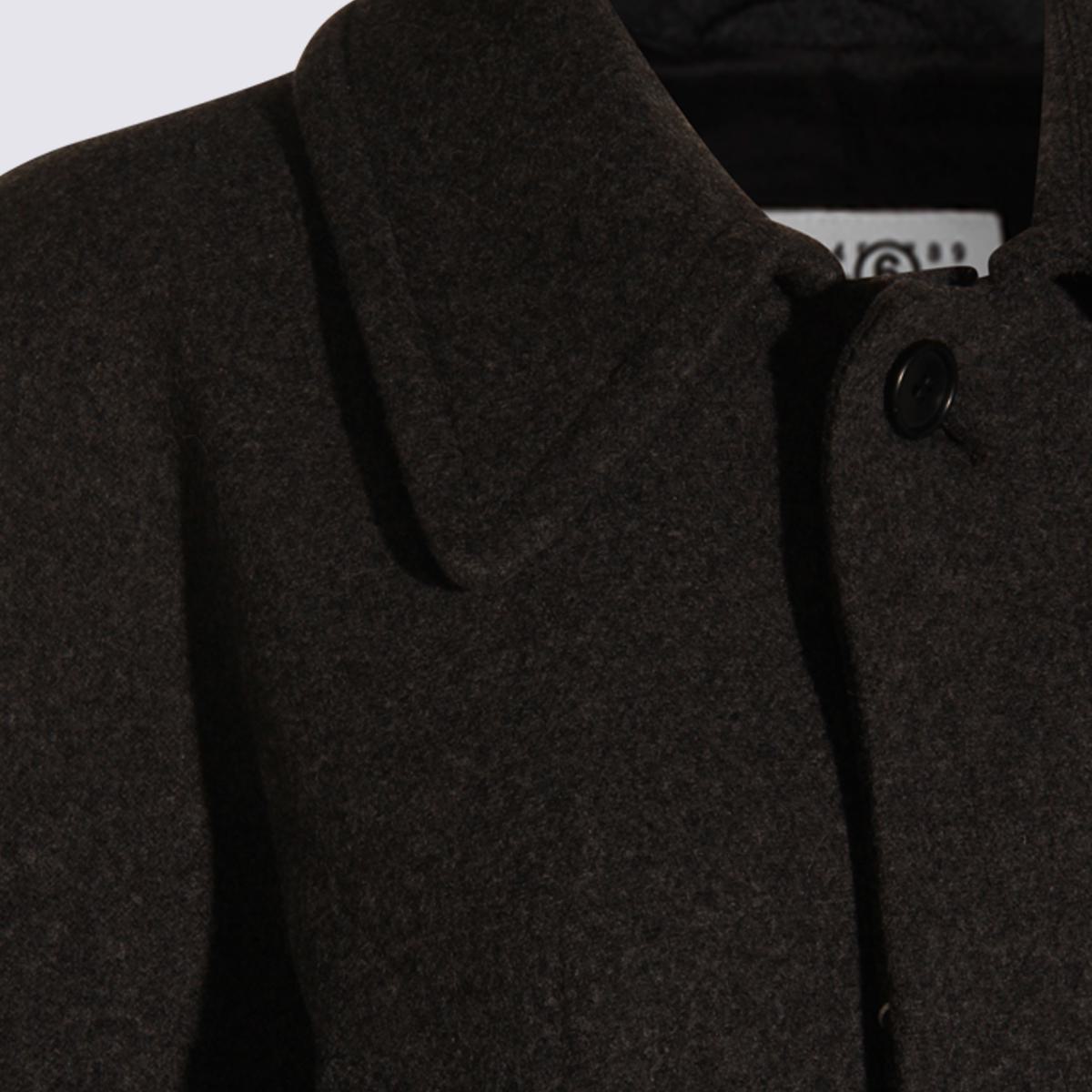 MM6 Maison Margiela Dark Grey Wool Capes