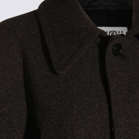 MM6 Maison Margiela Dark Grey Wool Capes