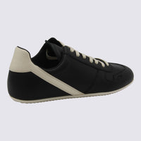 Rick Owens Black Leather Minimal Sneakers