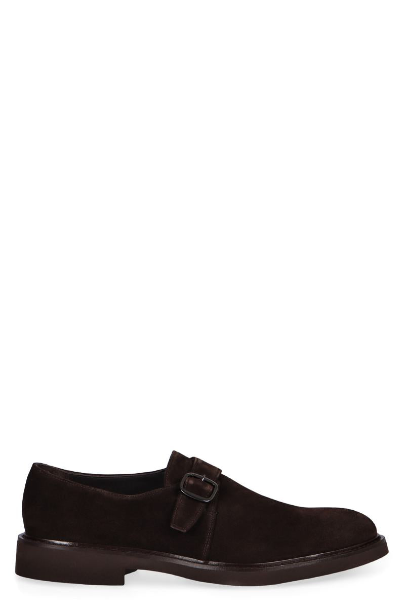 Doucal's Suede Monk-Strap Shoes