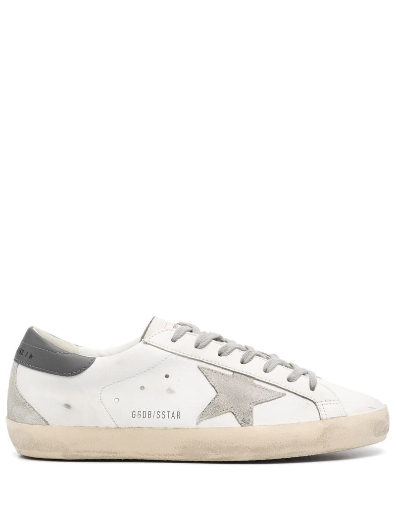 Golden Goose Super Star Leather Upper And Heel Suede Star And Spur