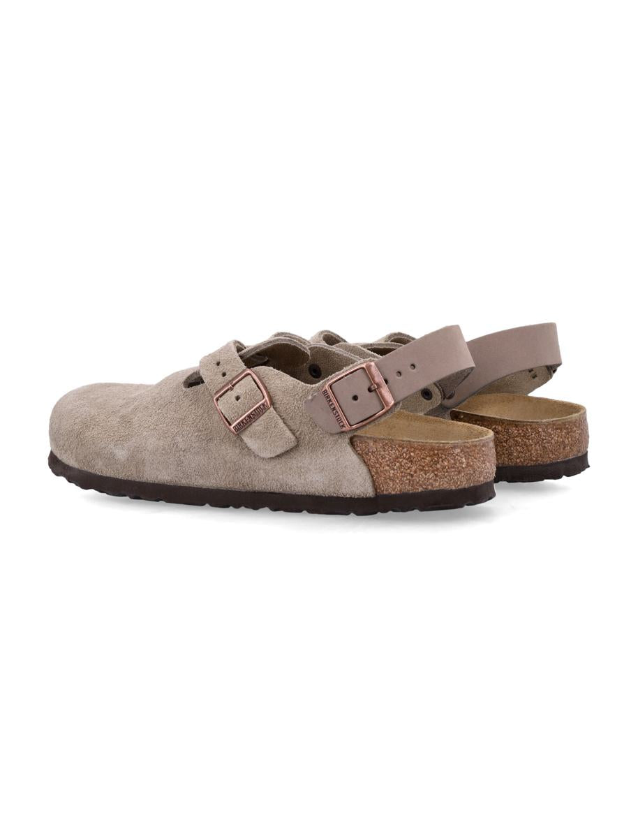Birkenstock Tokio Nubuck Leather Mules With Strap