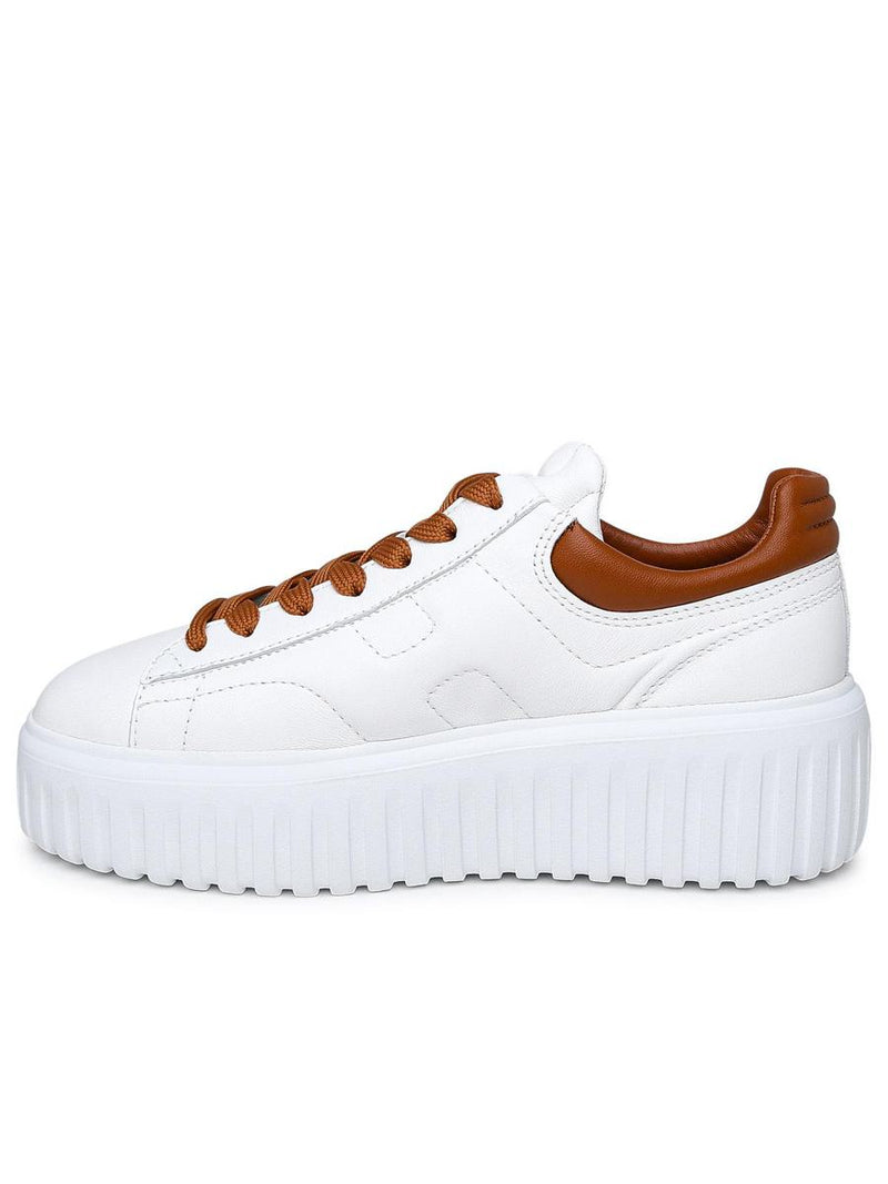 Hogan White Leather Sneakers