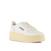 Autry White Leather Medalist Platform Sneakers