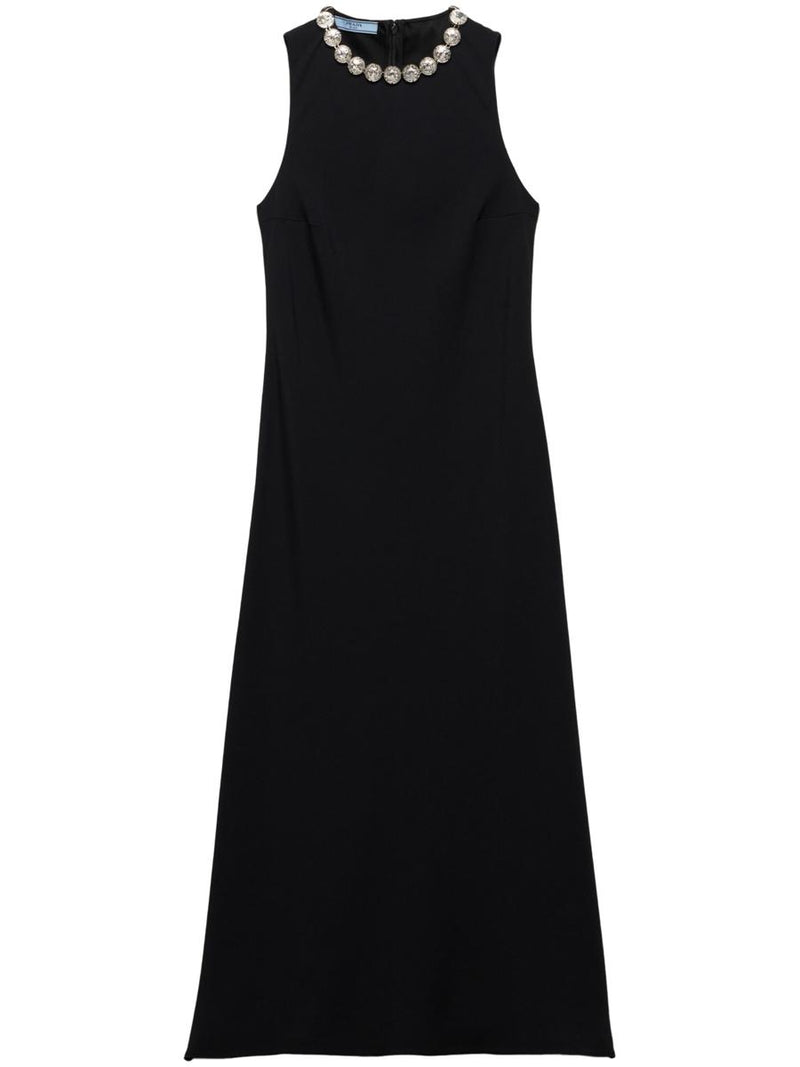 Prada Embroidered Midi Dress
