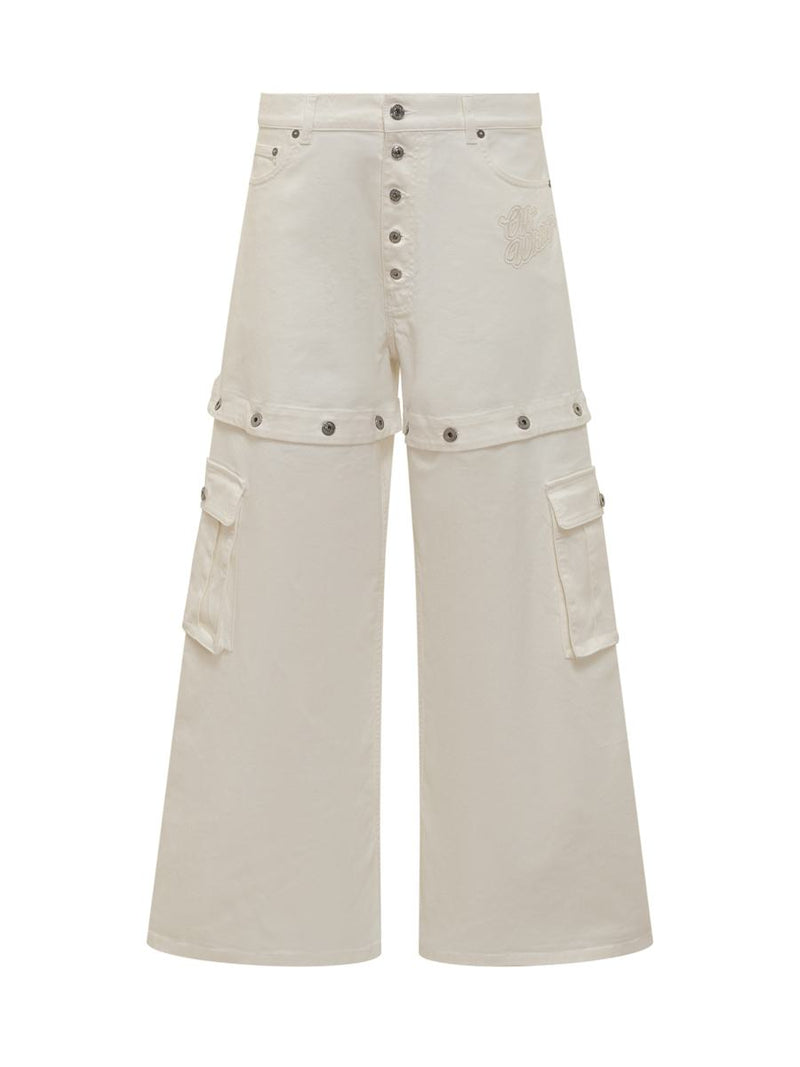 Off-White Super Baggy Jeans With 90S Logo