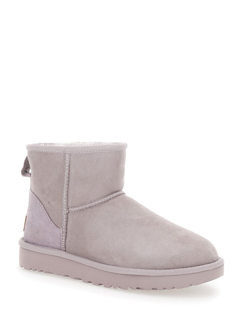 Light Gray 'Mini' Boots In Suede Woman