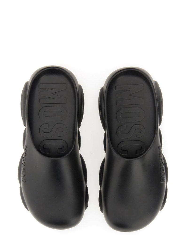 Moschino Rubber Teddy Sole Mules