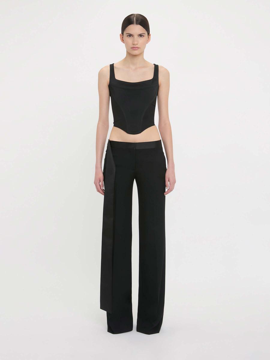 Victoria Beckham Satin Bow Pants