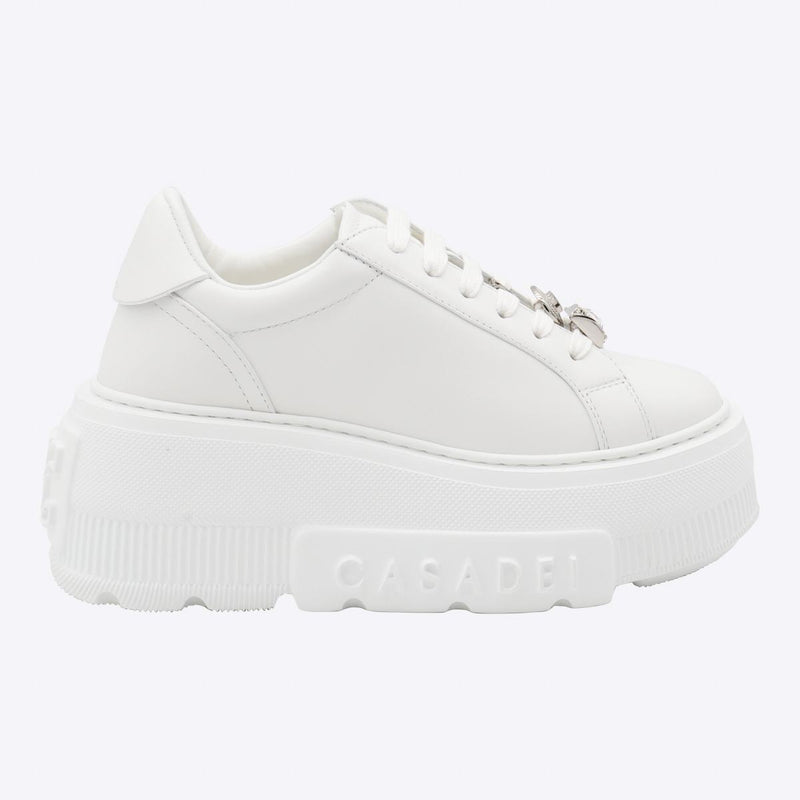 Casadei White Leather Sneakers