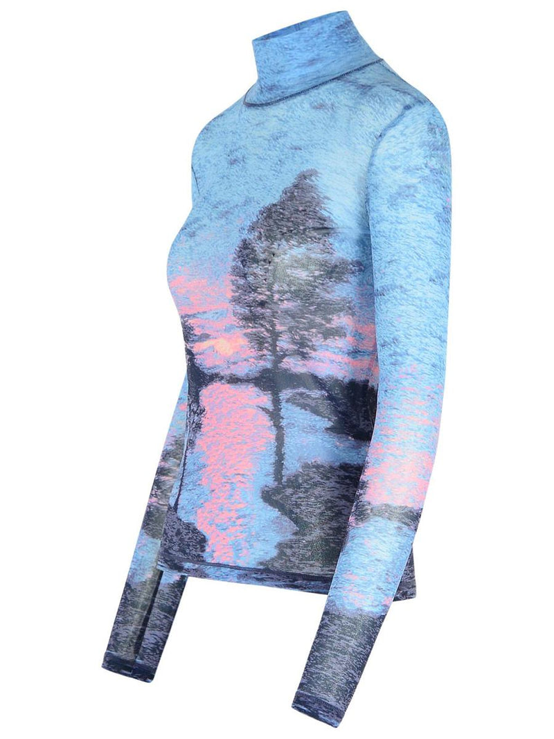 Maison Kitsuné 'Landscape' Polyamide Turtleneck Sweater