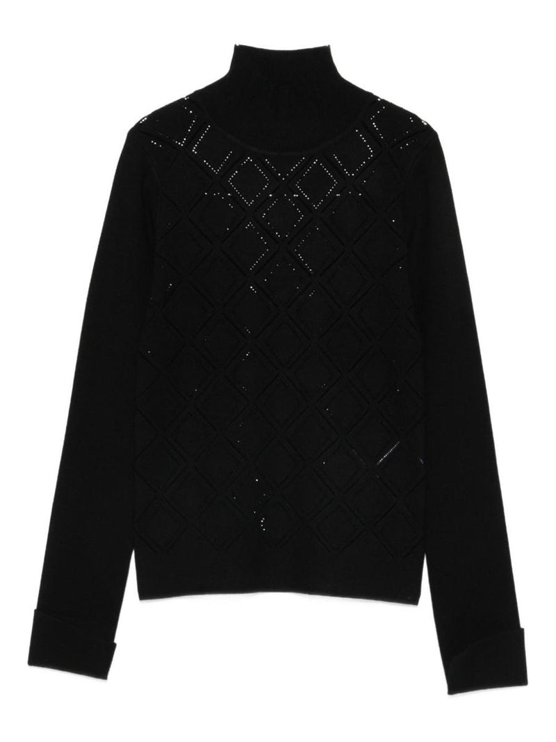 Blumarine Geometric Turtleneck Sweater