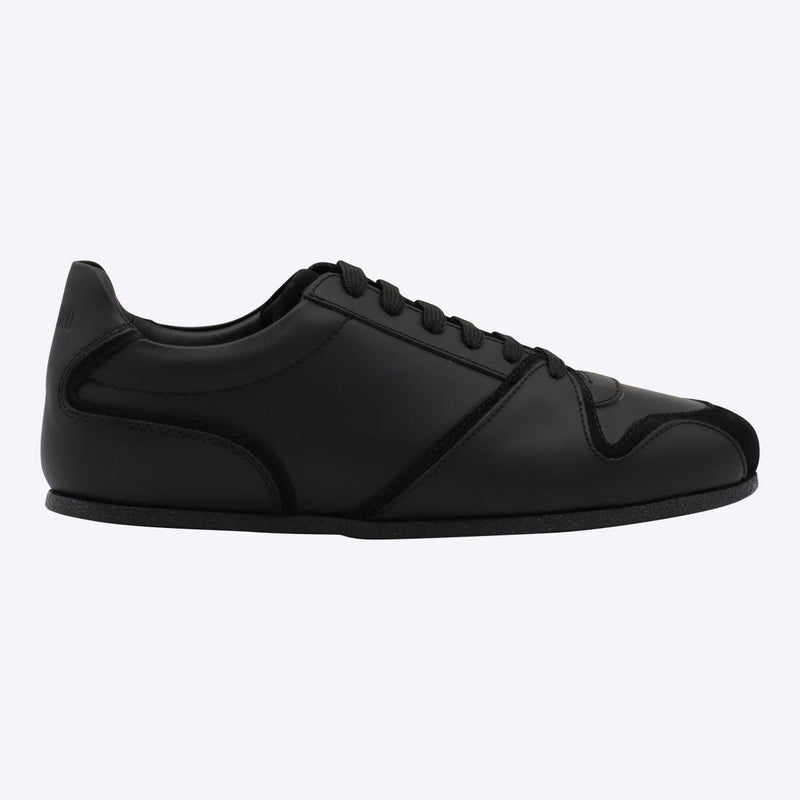 Moschino Black Leather Sneakers