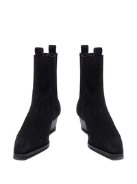 Aeyde Agata Cow Suede Leather Black Shoes