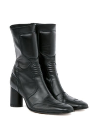 MM6 Maison Margiela Black Biker Ankle Boots