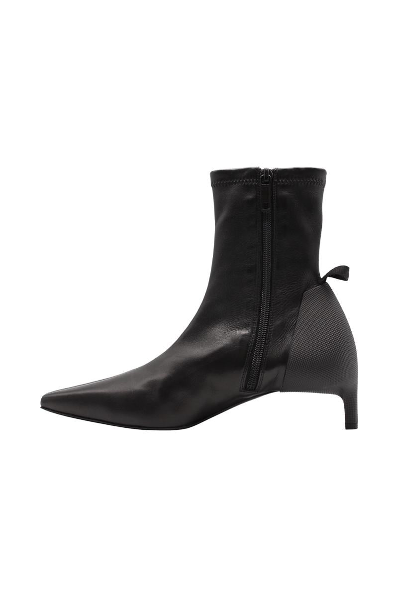 Courrèges Scuba Stretch Leather Ankle Boots Shoes