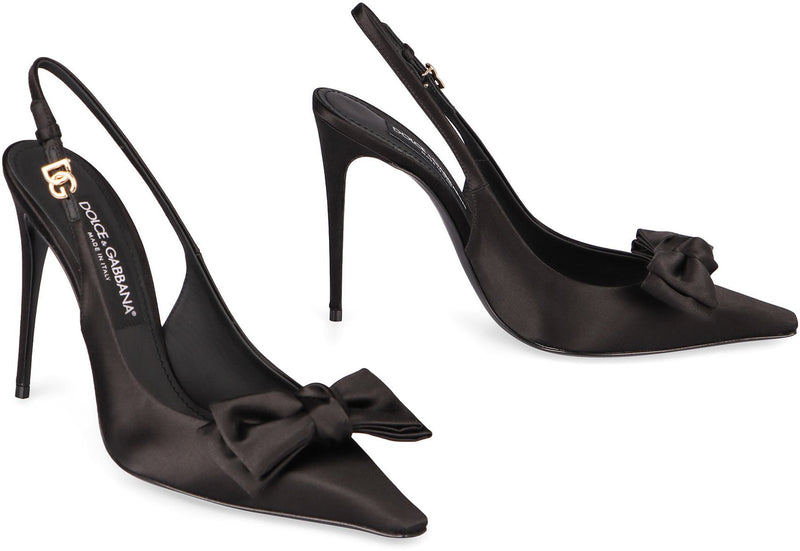 Dolce & Gabbana Satin Slingback Pumps