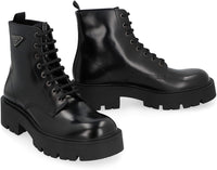 Prada Leather Lace-Up Boots