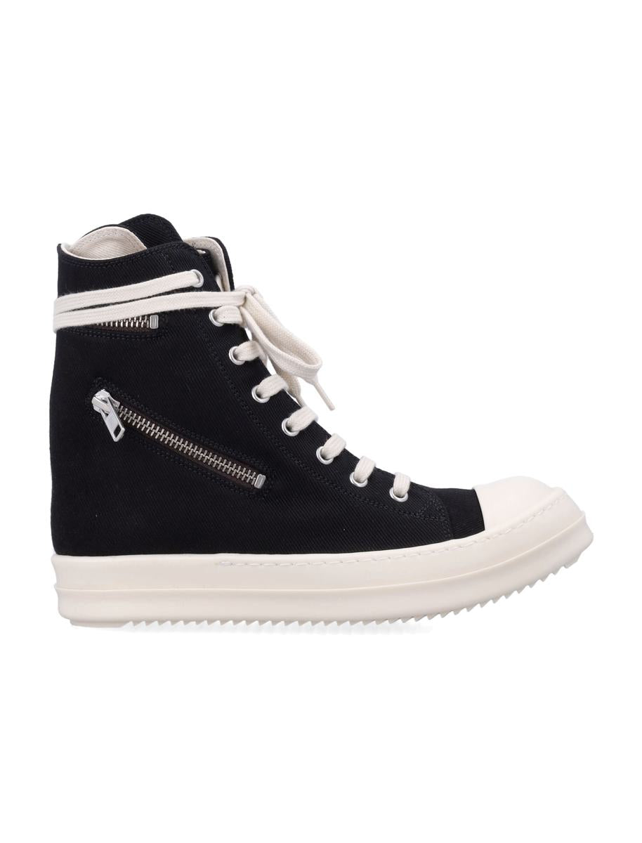 Rick Owens Drkshdw Women'S Cargo Sneaks In Black Overdyed Denim
