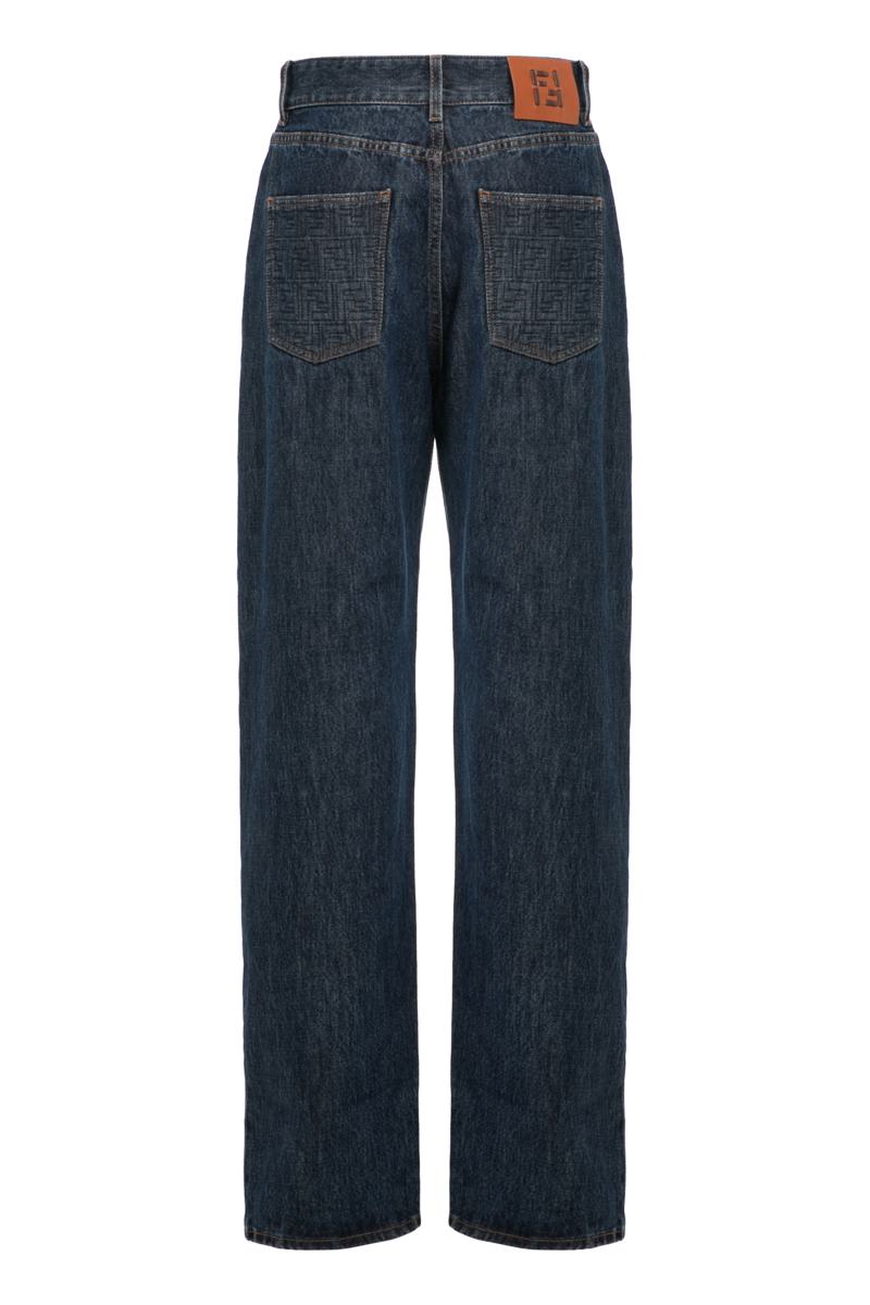 Fendi Wide Leg Jeans With 5 Pockets