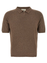 Ma'Ry'Ya Bouclé Cotton Polo Shirt