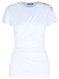 Balmain White Cotton T-Shirt