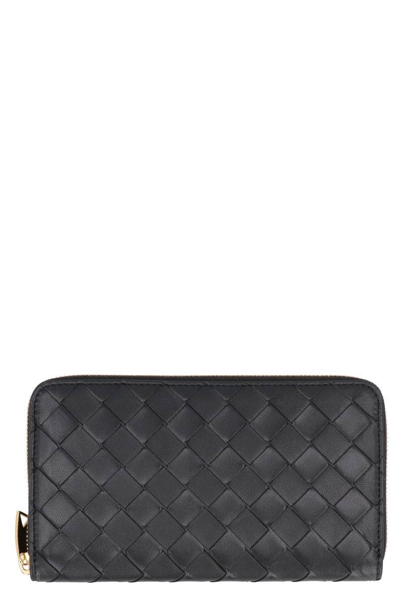 Bottega Veneta Leather Zip-Around Wallet