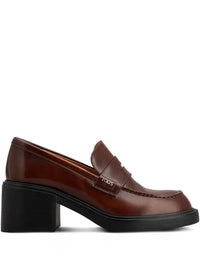 Tod'S Leather Heeled Penny Loafers Shoes