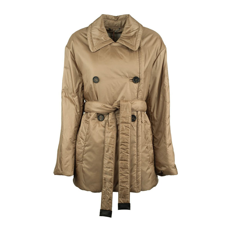 Max Mara Glossy Padded Double-Breasted Trench Coat