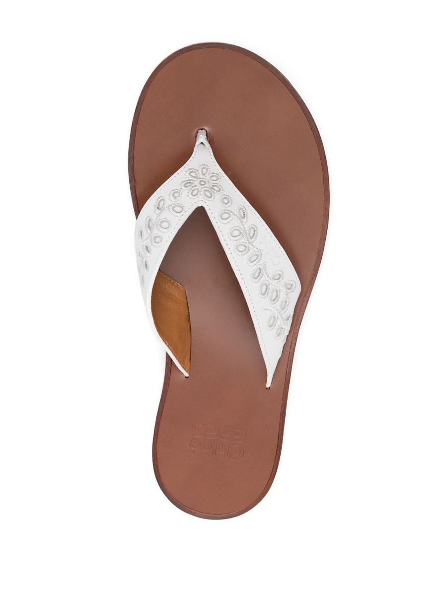 Chloé X Eres Paz Leather Thong Sandals