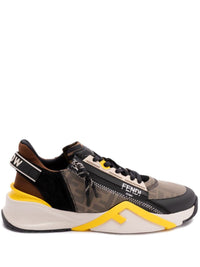 Fendi Lycra And Leather Flow Slip On Sneakers Shoes