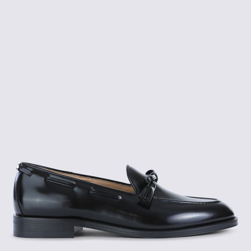 Valentino Garavani Black Leather Loafers