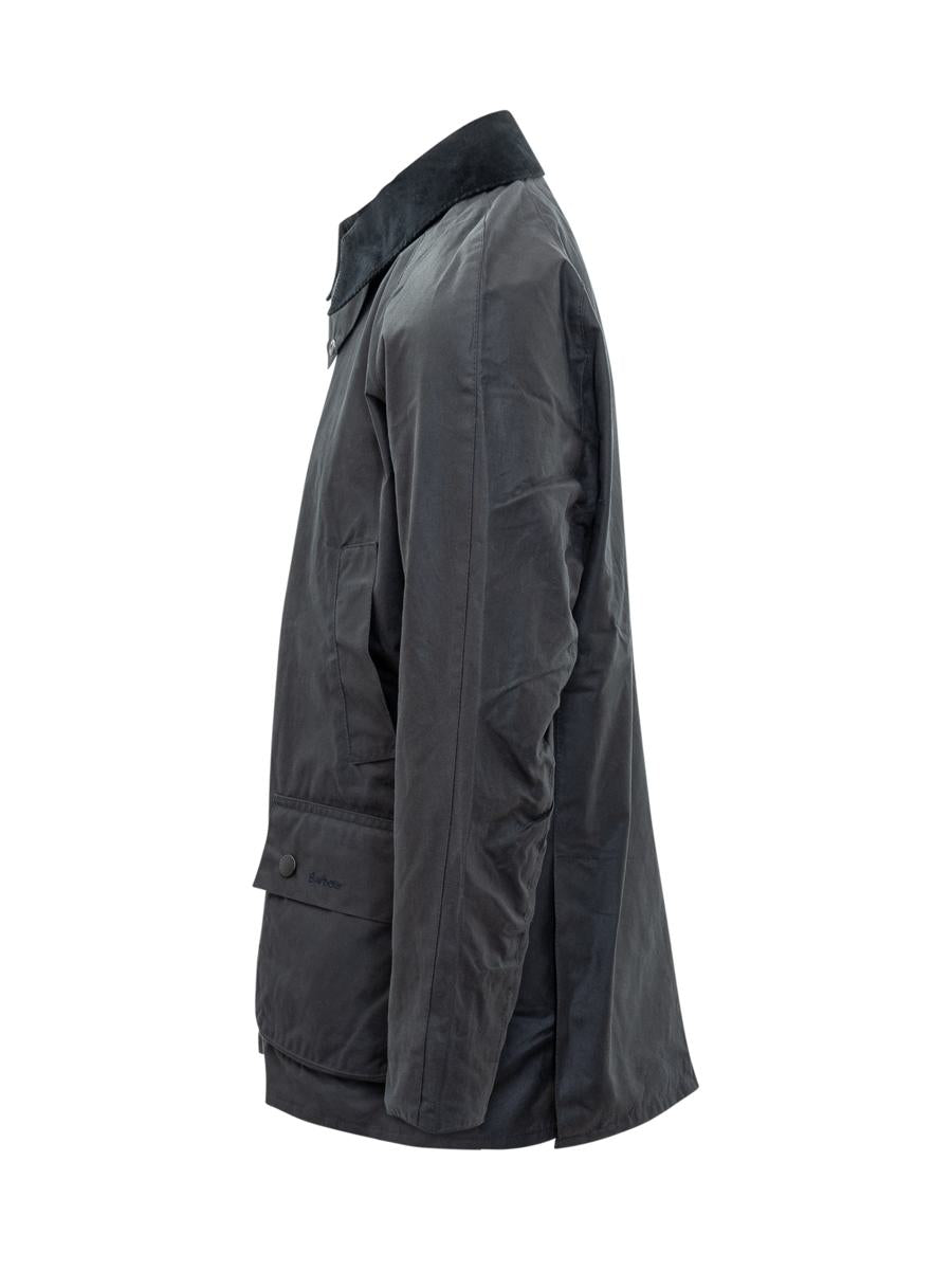 Barbour Barbour Black Waxed Jacket With Velvet Collar