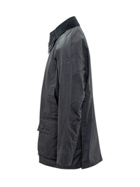 Barbour Barbour Black Waxed Jacket With Velvet Collar
