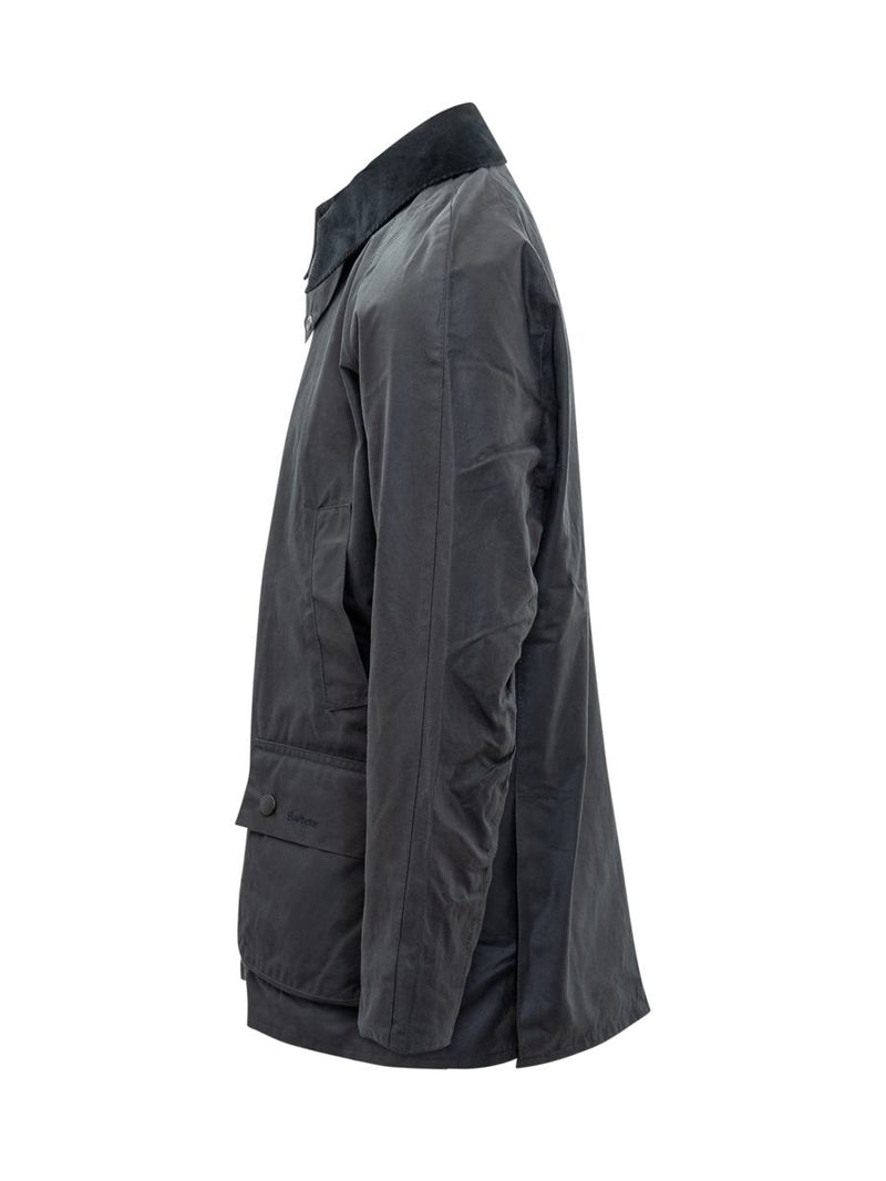 Barbour Barbour Black Waxed Jacket With Velvet Collar