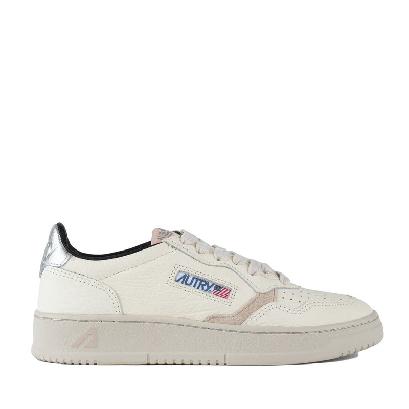 Autry Sneakers Medalist Low In Grained White Leather