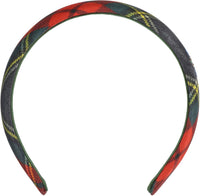 Vivienne Westwood Scarlet Headband In Tartan Silk