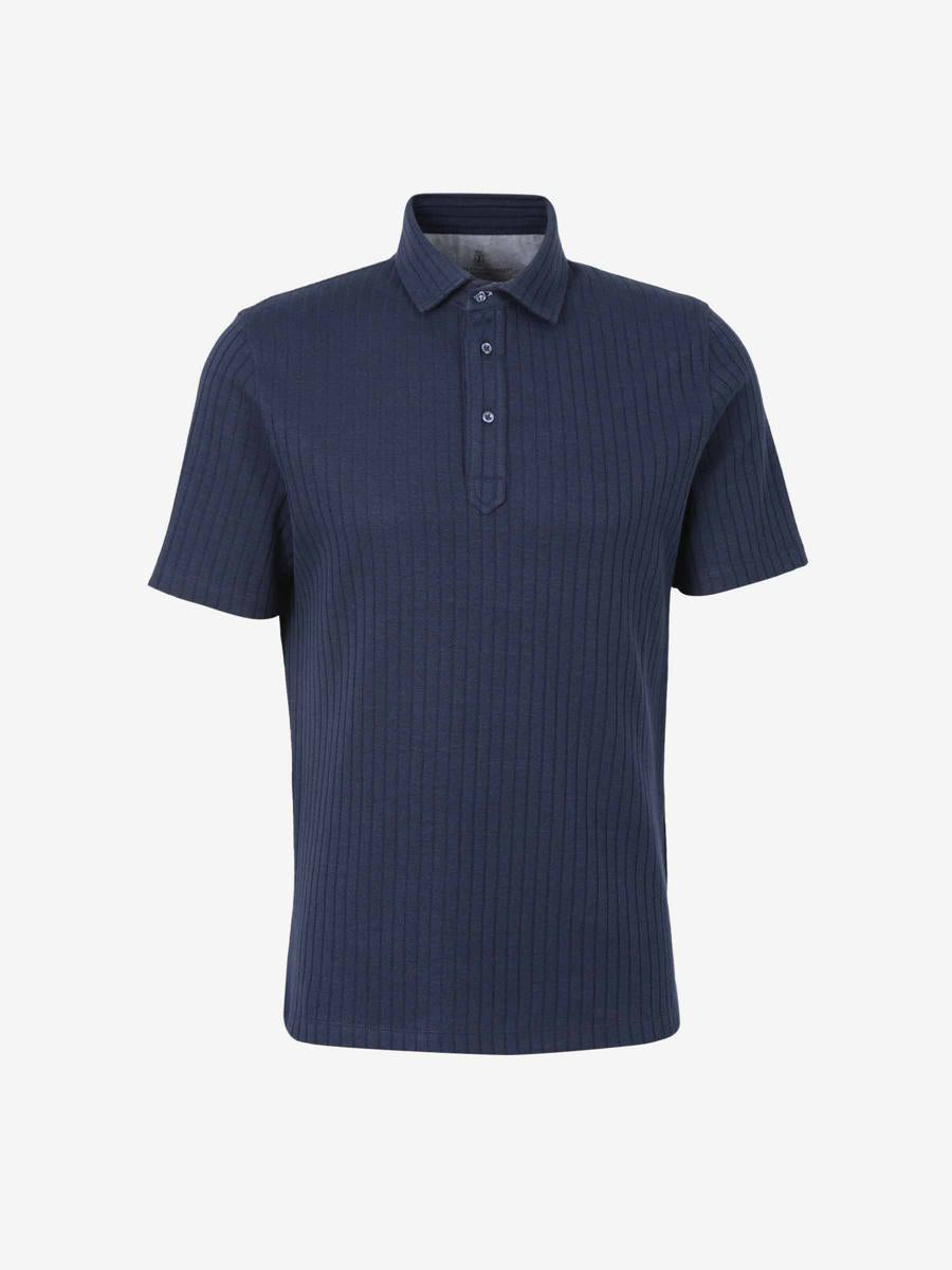Brunello Cucinelli Ribbed Polo With Buttons