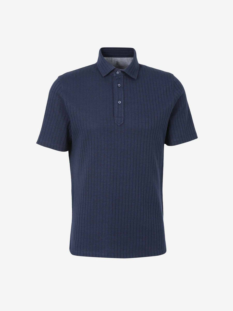 Brunello Cucinelli Ribbed Polo With Buttons