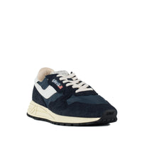 Autry Reelwind Low Nylon And Suede Blue Space And White Sneakers