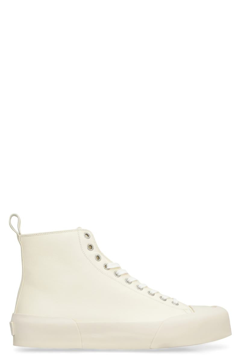Jil Sander Leather High-Top Sneakers